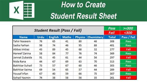 How To Create Result Sheet In Ms Excel How To Creat Result Sheet In