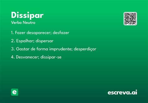 O Que Significa A Palavra Dissipar - Dissipar - Significado e Sinônimo - escreva.ai
