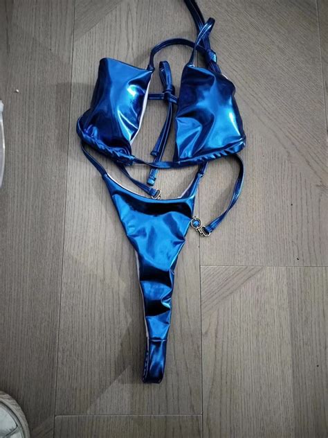 Bright Blue Sexy Diamond Thong Bikini Set Adult Mini Micro Bikini Pictures Buy Sexy Woman Xxx