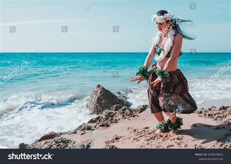 Bikini Woman Sunset Summer Hula Dancer Stock Photo Shutterstock