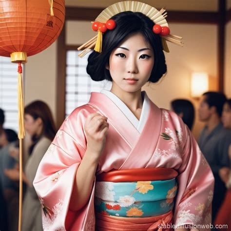 Japanese Woman At Costume Party Stable Diffusion Online