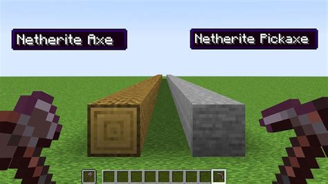 Netherite Axe Vs Netherite Pickaxe Youtube