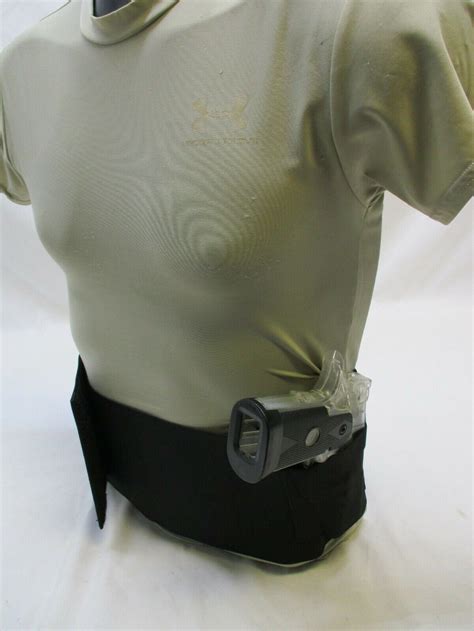 New Hand Gun Elastic Waist Band Concealment Pistol Holster 2 Mag