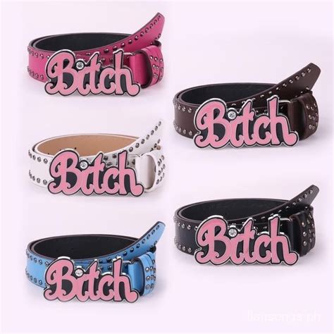 Y2k Fashion Millennium Hot Girl European And American Street Style Letter Pink Belt New Model