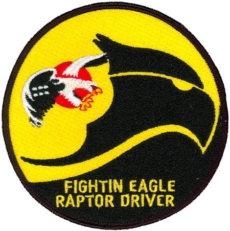 27th FIGHTER SQUADRON FIGHTIN EAGLE RAPTOR DRIVER Flightline Insignia