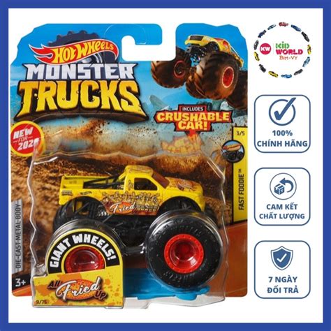 Xe mô hình Hot Wheels Monster Trucks Crushable Car All Fried Up GJD91 Shopee Việt Nam