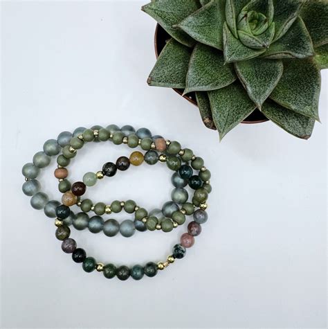 Semi-precious Stone Bracelets - Etsy