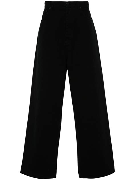 Balenciaga Wide Leg Jeans Black Farfetch