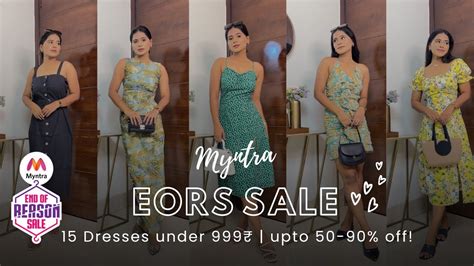 Huge Eors Myntra Dresses Haul Under Rs Summer Dresses Try On