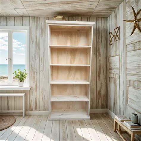 Biblioteca Recta De Pino Nude Env O Gratis