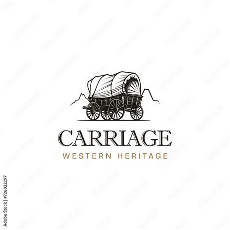 Horse Drawn Carriage Logo Icon Vectorsilhouette Carriage With Horse