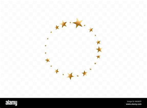 Goldene Sterne Im Kreis Vector Illustration Flache Symbol Star Rahmen