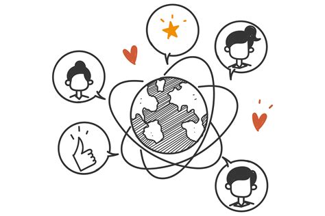 Doodle Global Social Media Network Graphic by GwensGraphicstudio