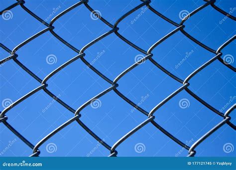 Metal Mesh Fence Stock Image Image Of Pattern Link