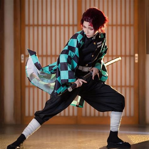 Demon Slayer Kamado Tanjirou Cosplay Costume Kimetsu no Yaiba Onmyoji ...