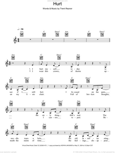 johnny cash hurt chords