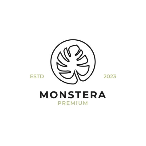 Vector Monstera Leaf Logo Design Concept Illustration Idea 22661127