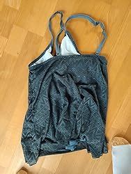 Flyily Damen Streifen Tankini Sets Bikini Mesh Bademode Badeanzug Bademode Amazon De Fashion