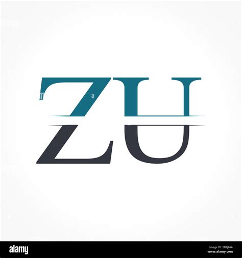initial zu logo design vector template creative letter zu business