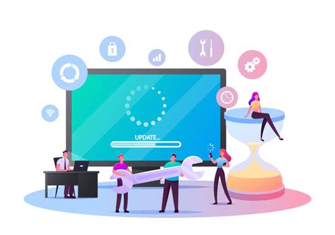 update communication  stock vectors