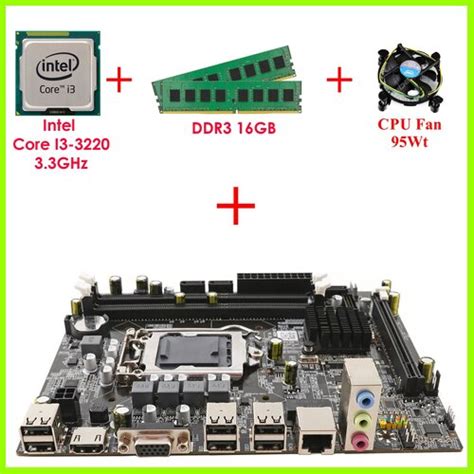 Материнская плата Комплект Мат. плата H61 1155 Сокет + Core i3-3220 3 ...