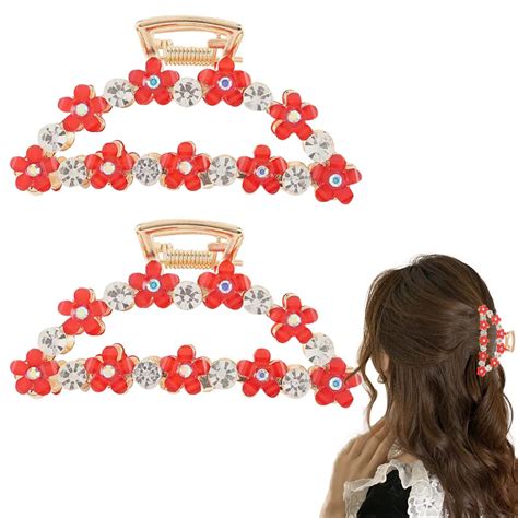 Amazon KuuGuu 2 PCS Flower Metal Hair Clips For Women Non Slip