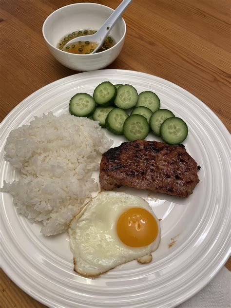 Vietnamese Grilled Pork Chop With Rice Egg And Nuoc Cham R Tonightsdinner