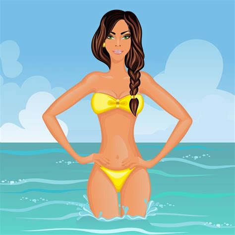 Vectores E Ilustraciones De Mujeres Bikini Para Descargar Gratis Freepik