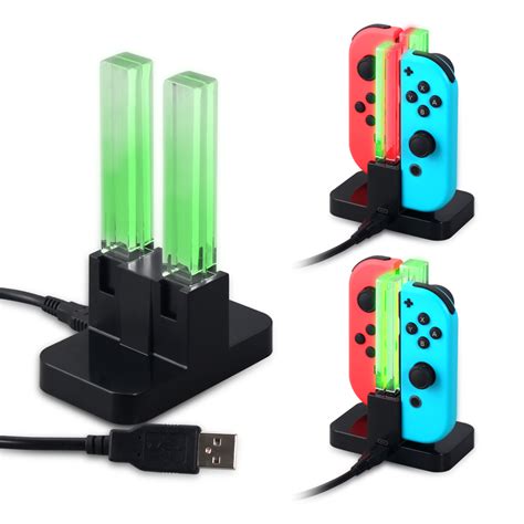 100 Ori Dobe 4 Joy Con Charging Dock Auto Disconnect For Nintendo Switch