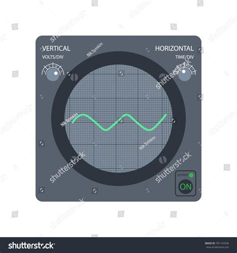 Oscilloscope Vector Flat Oscilloscope Vector Flat Stock Vector (Royalty ...