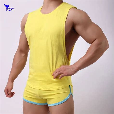 Camisetas Sin Mangas De Algod N Para Hombre Ropa Interior De Corte Bajo Para Culturismo Gimnasio