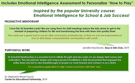 52 Essential Emotional Intelligence Training Relationship Skills Card Game For