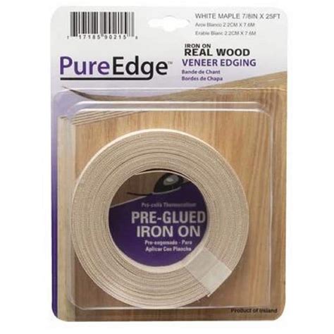 Pureedge In X Ft White Maple Real Wood Veneer Edgebanding With Hot Melt Adhesive