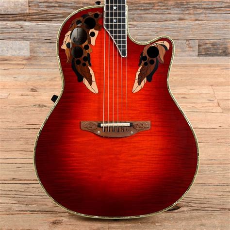 Ovation 30th Anniversary 30th Anniversary Red Transparent Red Flame