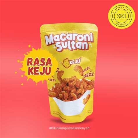 Jual Snack Kita Macaroni Sultan Rasa Keju 50 Gram Jajanan Viral