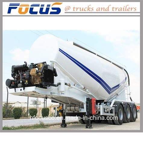 Ton Cement Bulker Dry Powder Tankers Bulk Cement Trailer Silo