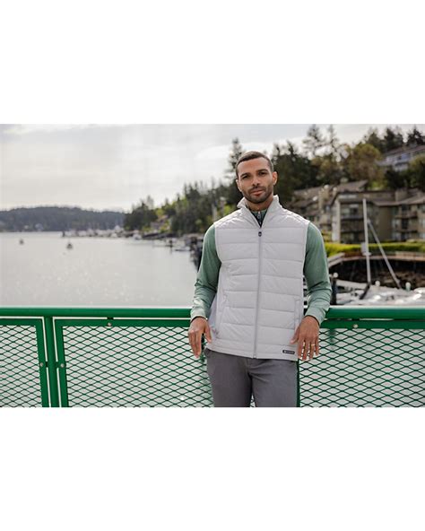 Cutter And Buck Evoke Hybrid Eco Softshell Recycled Mens Full Zip Vest