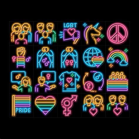 Lgbt Homosexual Gay Neon Glow Icon Illustration Vector Art At Vecteezy