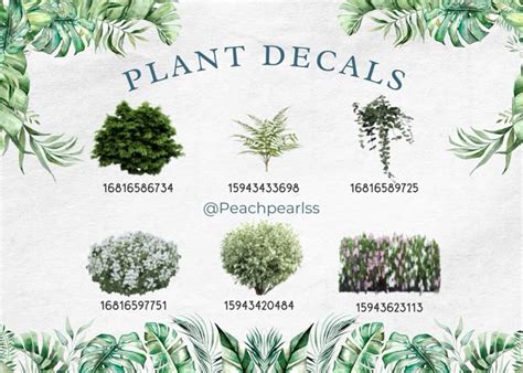 Plant Decals 🌱 Tree Decals Bloxburg Decals Codes House Decals