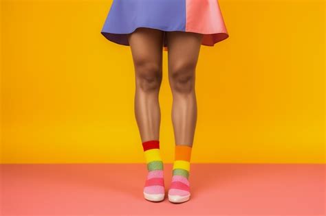 Premium Ai Image Expressive Pride Photo Of A Gay Woman With Rainbow Flag Patterns Pride Month