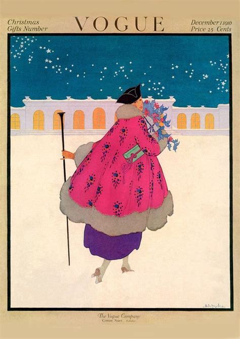 Vogue Magazine Poster Vintage Christmas Magazine Cover Art The Print Arcade Vogue