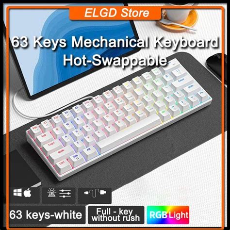Zifriend Za Hot Swappable Gaming Mechanical Keyboard Blue Red Switch Keys Rgb Backlit