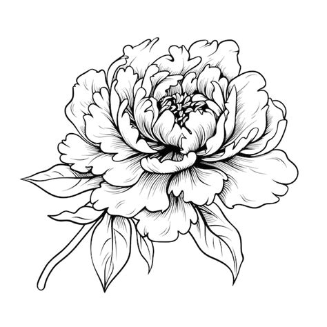 Premium Vector | Hand drawn sketch peony flower illustration