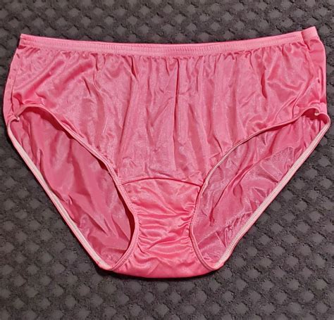 Shadowline Bikini Panty Shiny Silky Nylon L PINK Li Gem