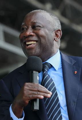 Ivory Coast President Laurent Gbagbo Speaks Editorial Stock Photo