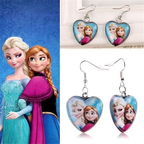 Frozen Elsa Anna Beads Girl Necklace Bracelet Ring Earrings Jewelry Set