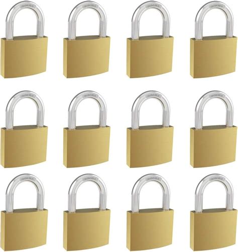 Cincinno Solid Brass Locks Keyed Alike Set Of 12，locks And Keys 1 916 Inch 40mm Wide Lock