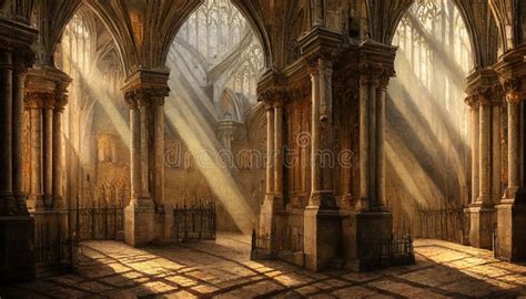 Interior Of An Old Church Stock Illustration Illustration Of Suitable