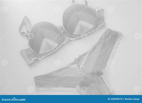 Closeup Of White Lace Lingerie Set Stock Photo Image Of Brazilian Design