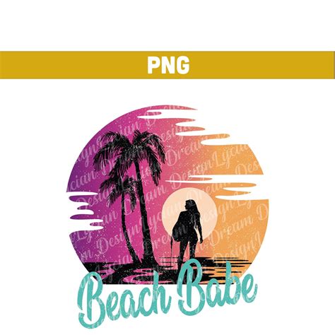 Beach Babe Png Summer Babe Png Summer Vacation Png Retro Summer Png Vintage Summer Png Summer